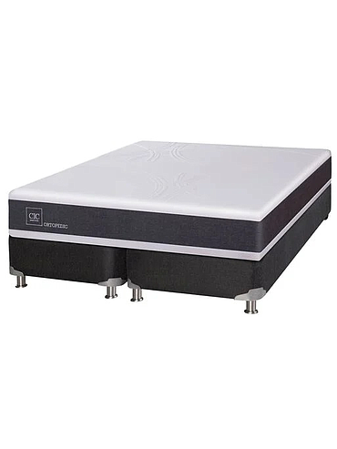 Box Spring New Ortopedic B5 Black 2 Plazas Base Dividida CIC