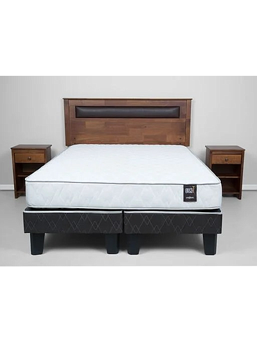 Cama Europea Ergo-T 2 Plazas Base Dividida + Set Muebles Ferrara Rosen