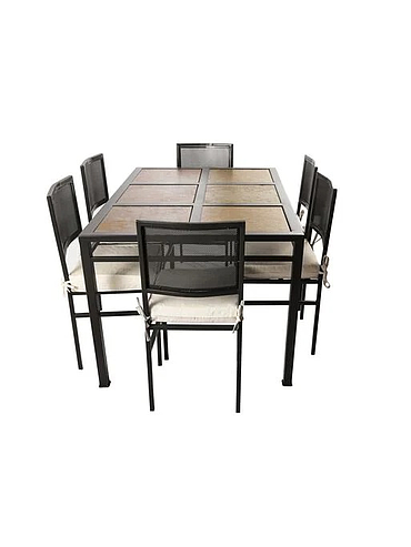 Juego de Comedor Terraza 6 Sillas Cubierta Attimo