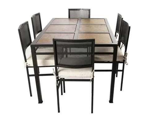 Juego de Comedor Terraza 6 Sillas Cubierta Attimo